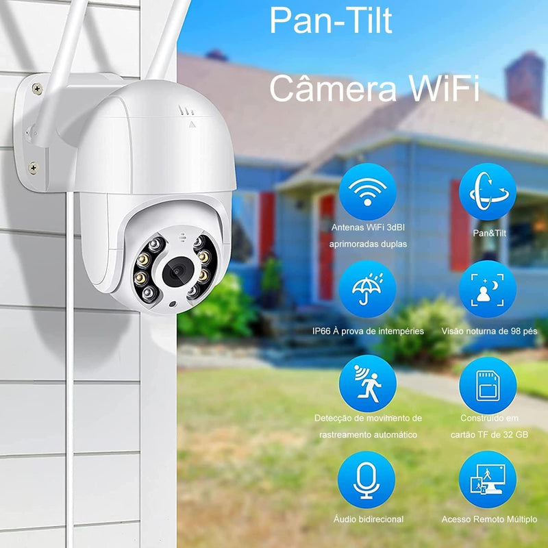 Câmera de Vigilância Inteligente Full HD Wi-Fi (64GB)